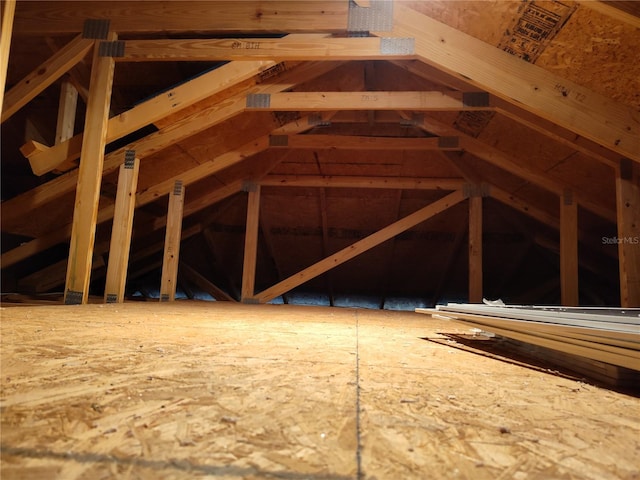 view of attic