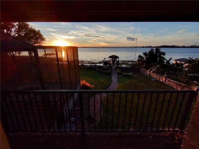 view of water feature