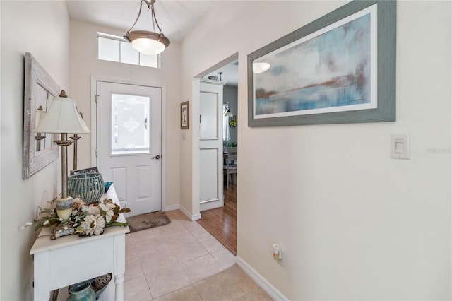 view of tiled entryway