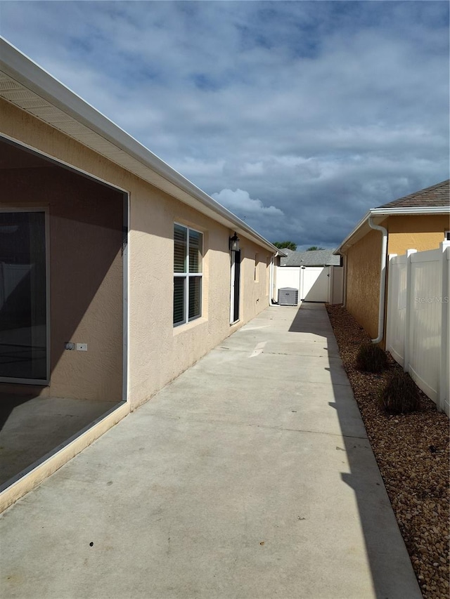 view of home's exterior featuring a patio