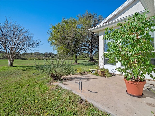 view of yard with a patio area