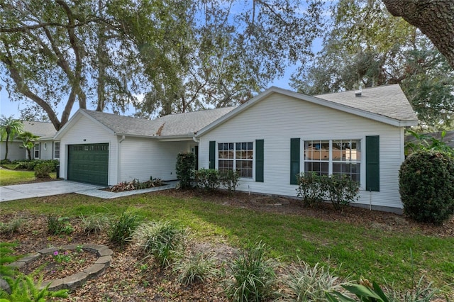 ranch-style house with a garage