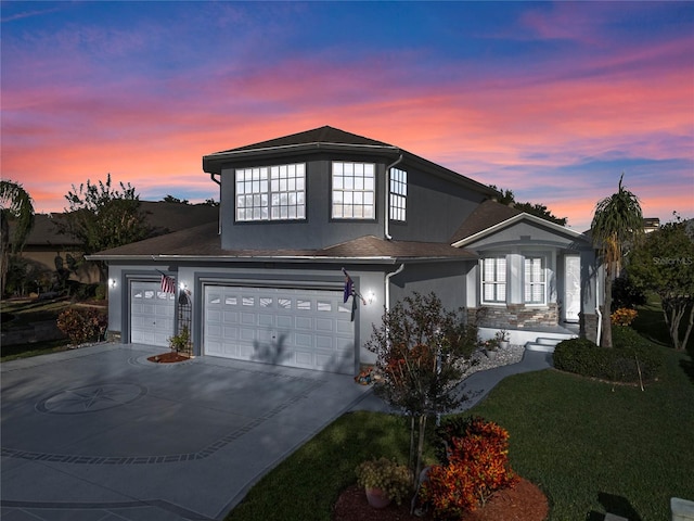 front facade featuring a garage