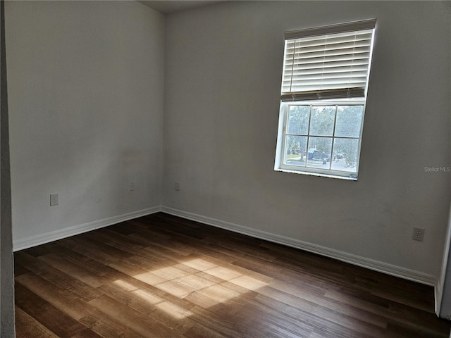 empty room with wood-type flooring