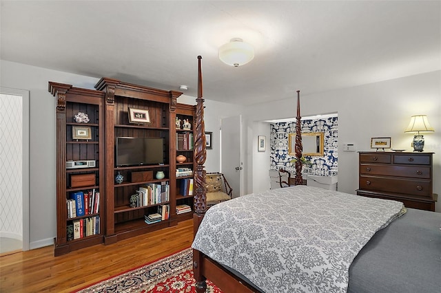 bedroom featuring light hardwood / wood-style floors