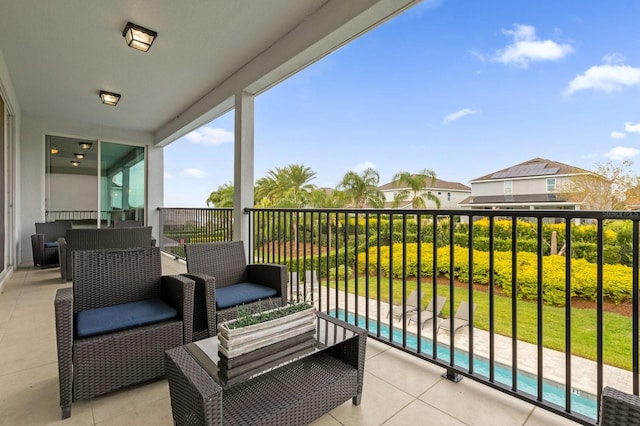 balcony featuring outdoor lounge area