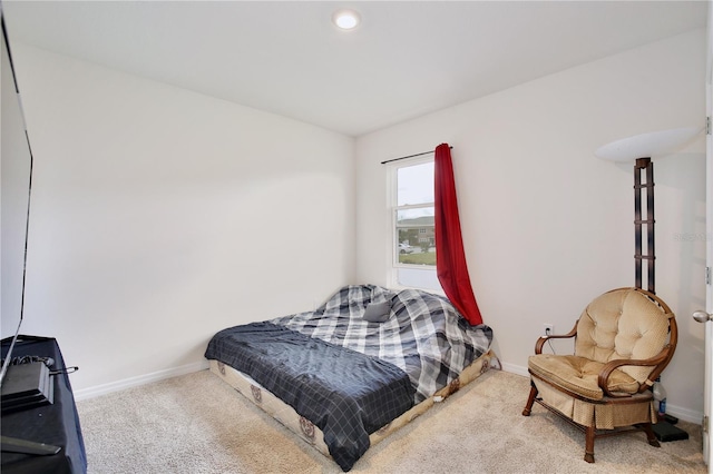 bedroom with carpet floors