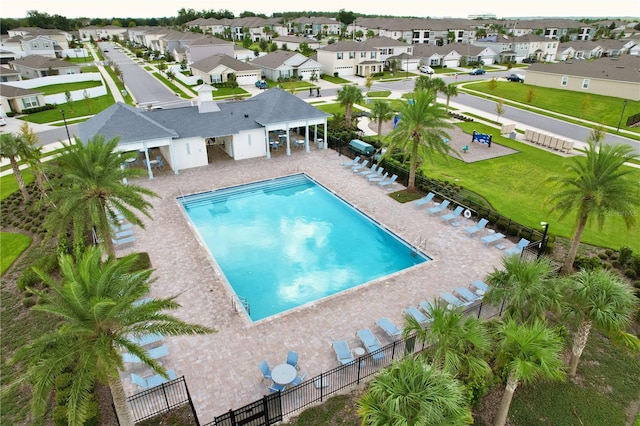 view of pool with a patio