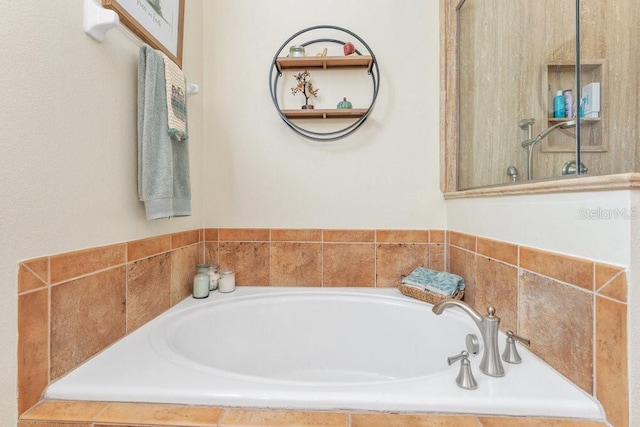 bathroom with a washtub