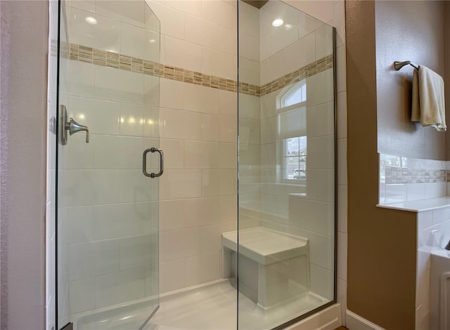 bathroom with walk in shower