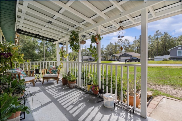 view of patio / terrace with covered porch