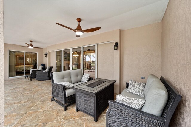 view of patio featuring outdoor lounge area