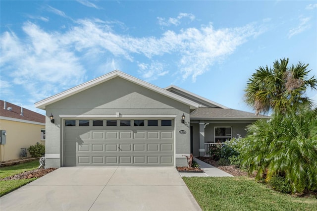 ranch-style house with a garage