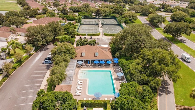 birds eye view of property