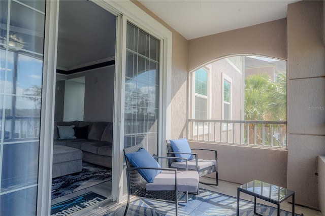 view of sunroom