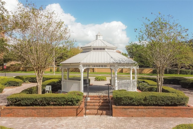 view of home's community featuring a gazebo