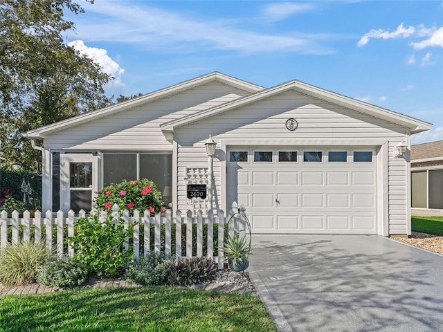 ranch-style house with a garage