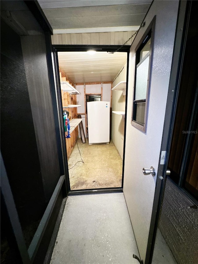 interior space with concrete flooring