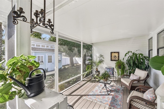 view of sunroom / solarium