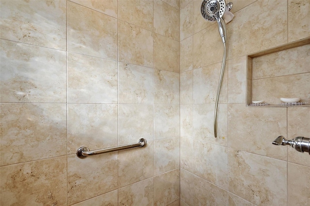 details with tiled shower