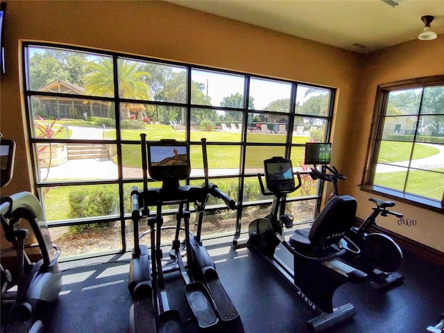 view of workout area