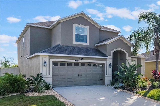 front facade featuring a garage