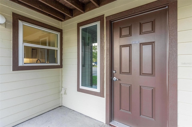 view of doorway to property