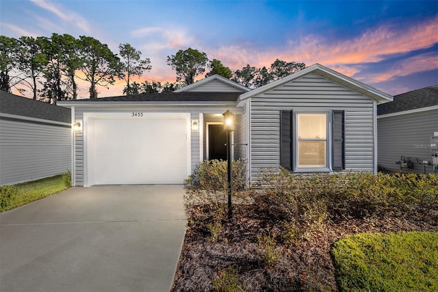 ranch-style house with a garage