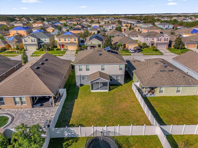 aerial view featuring a residential view