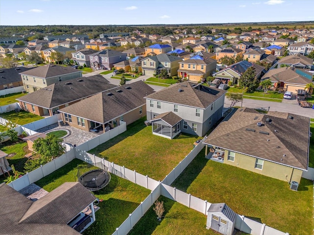 bird's eye view featuring a residential view