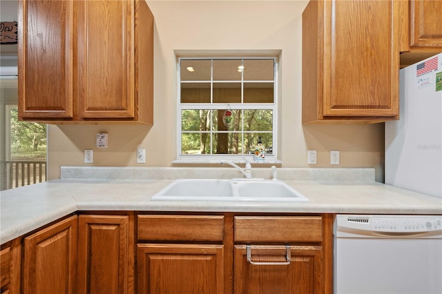 kitchen with dishwasher and sink