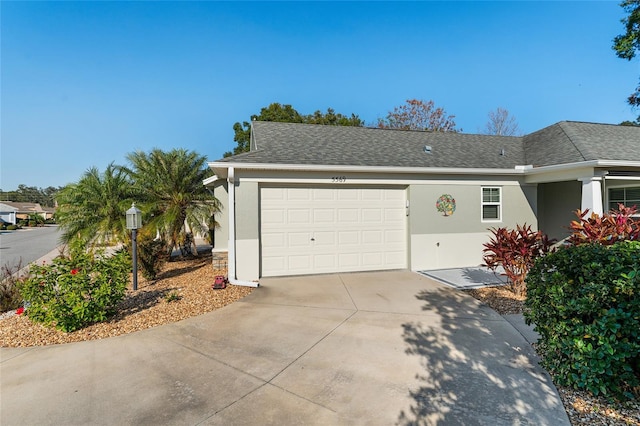 view of front facade with a garage