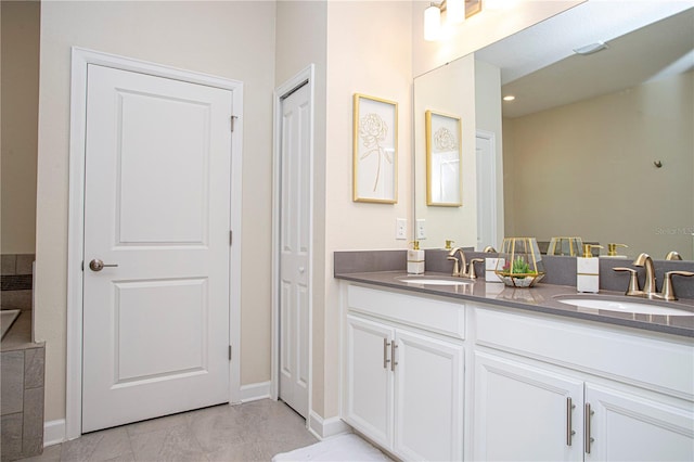 bathroom with vanity