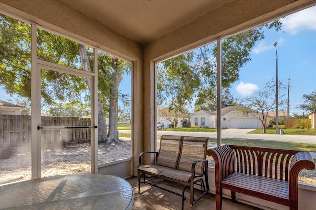 view of sunroom / solarium