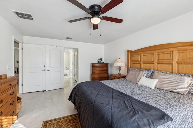 bedroom with ceiling fan