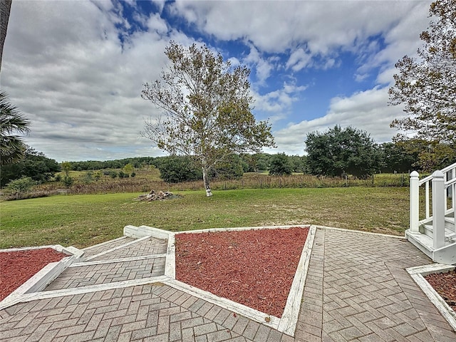 view of yard featuring a patio area