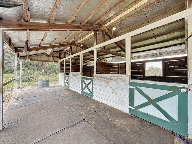 view of horse barn