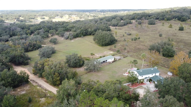 aerial view featuring a rural view