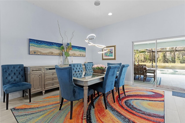 dining room featuring light hardwood / wood-style floors