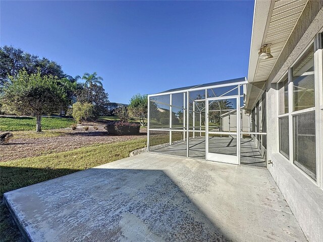 4634 Summerbridge Cir, Leesburg, FL 34748 - view of patio with glass enclosure