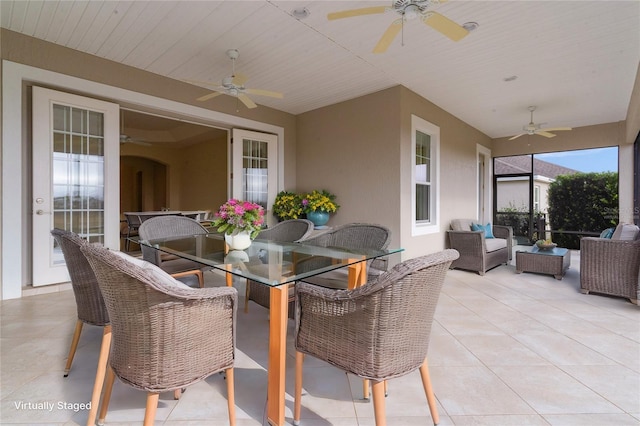 view of patio / terrace featuring an outdoor hangout area