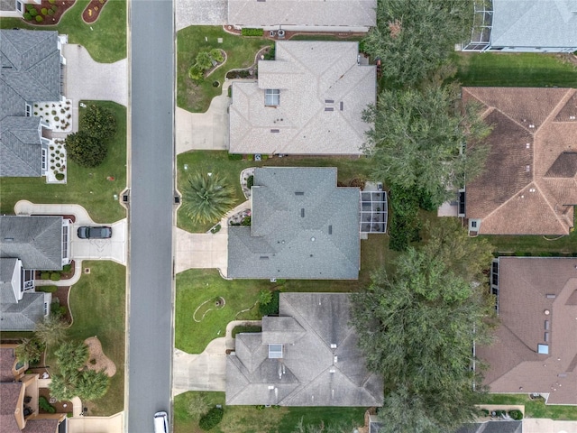 bird's eye view with a residential view