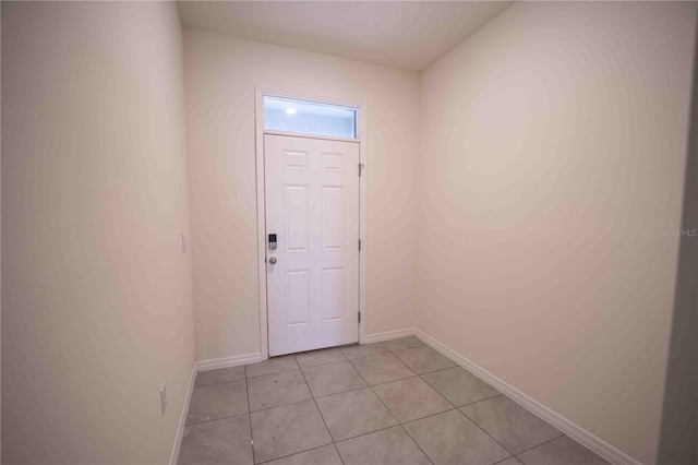 entryway featuring light tile patterned floors