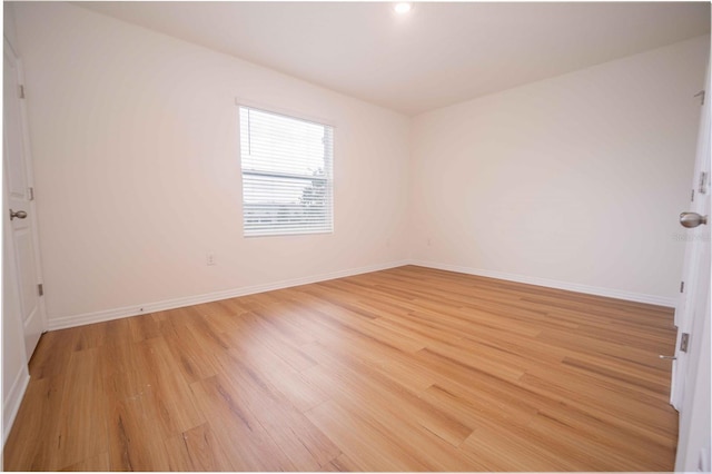 empty room featuring light wood-type flooring