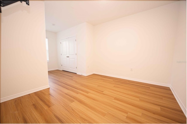 empty room featuring light hardwood / wood-style flooring