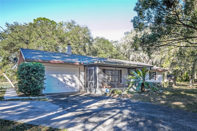 view of front of house featuring a garage