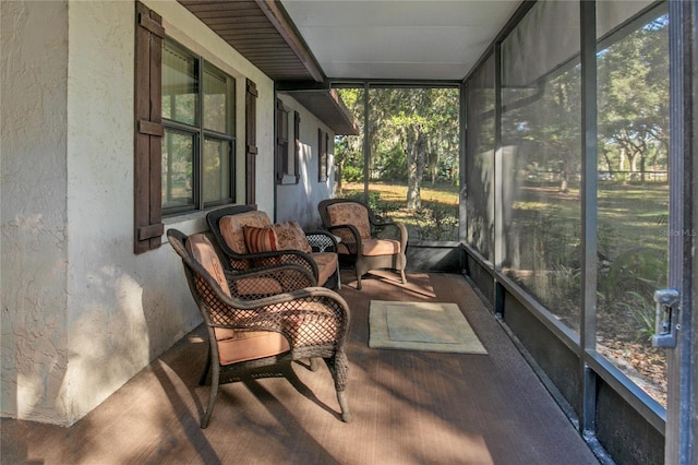 view of sunroom