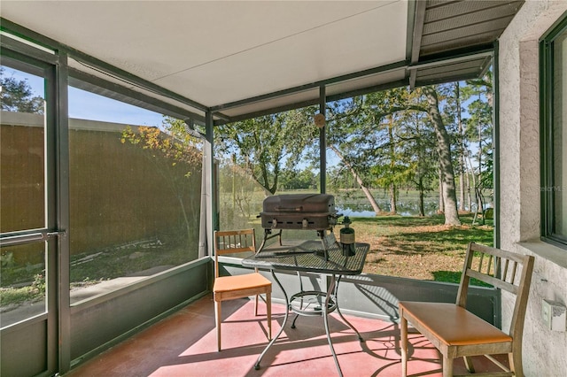 view of sunroom / solarium