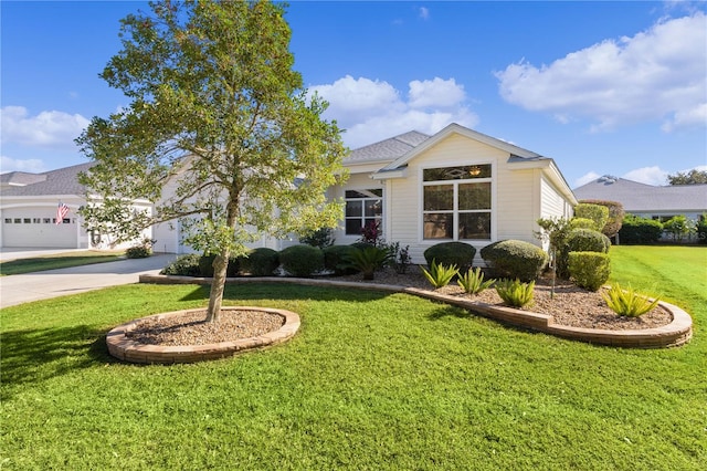 view of front of home with a front yard