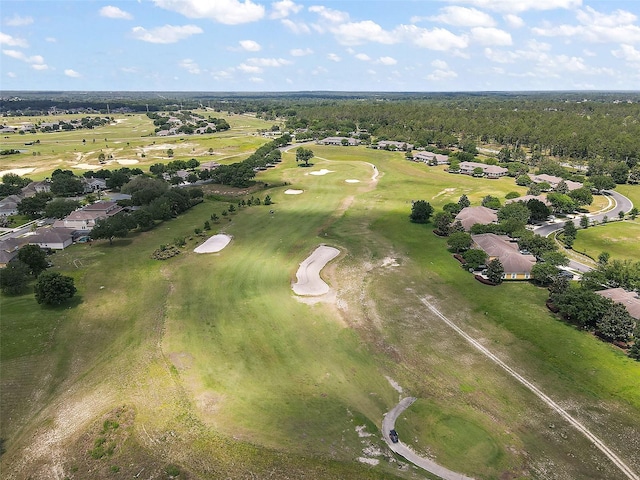 aerial view with view of golf course